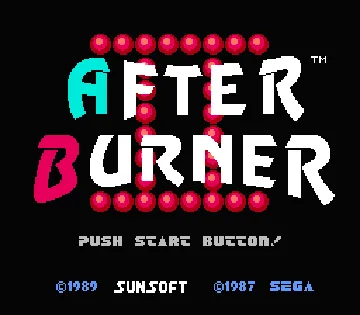 After Burner (Japan) screen shot title